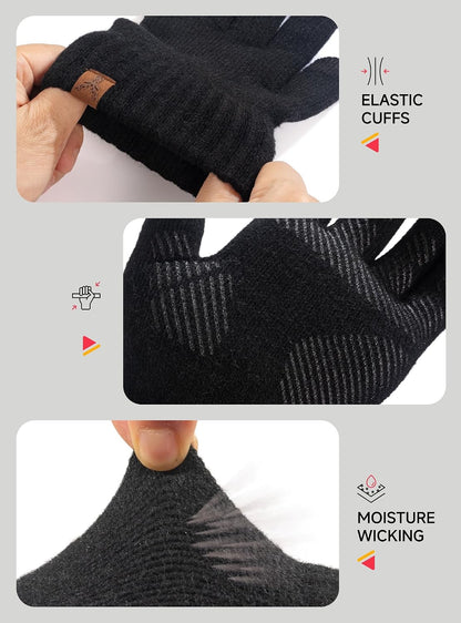 TRENDOUX Unisex Handsker Vinter Merinould Touchscreen