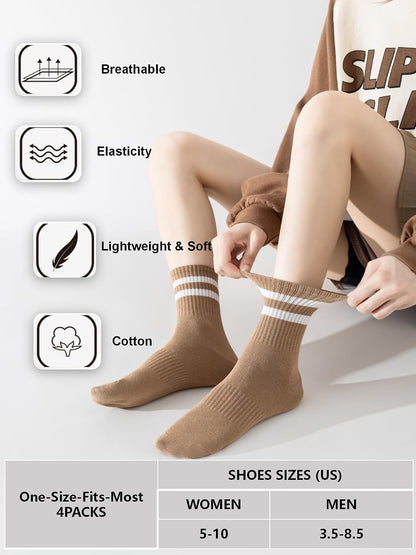 YUWELL Stribede Crew Strømper til Kvinder XZ-SOCKS