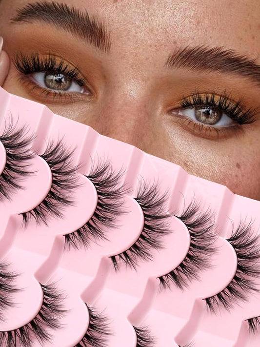 Wispy Cat Eye Falske Øjenvipper til Kvinder 15mm 7 Par