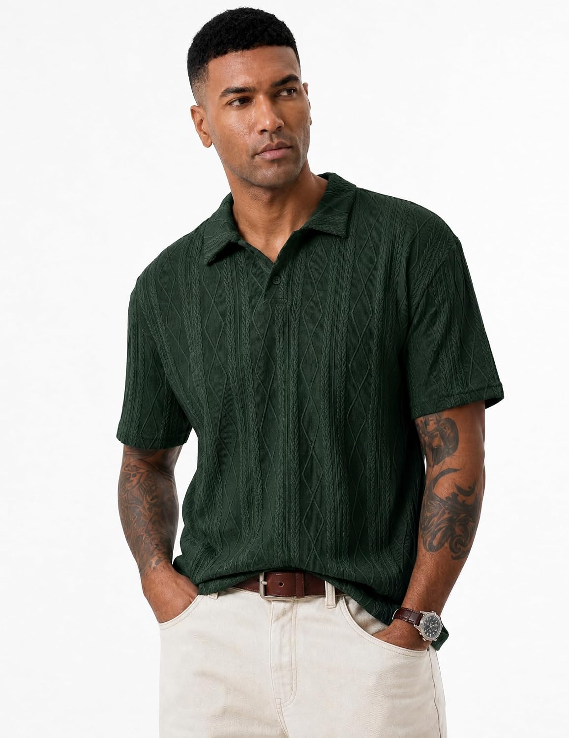 JMIERR Herre Polo T-shirt Kortærmet Strikket