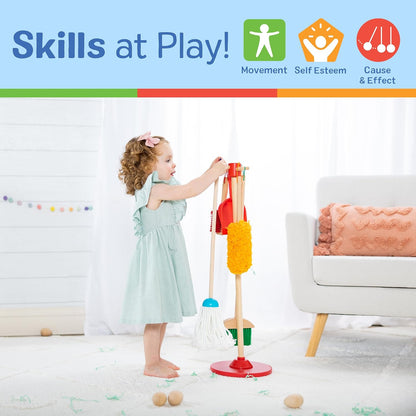 Melissa & Doug Dust Sweep Mop Rengøringssæt 6 Dele 96049