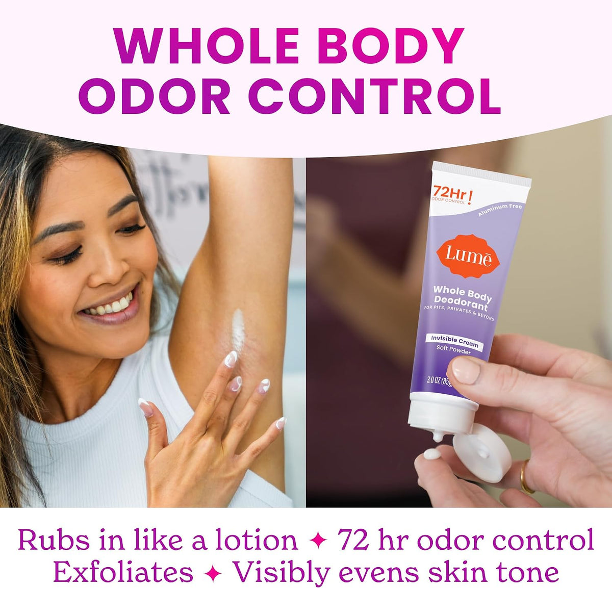 Lume Whole Body Deodorant Cream Tube 9050081110