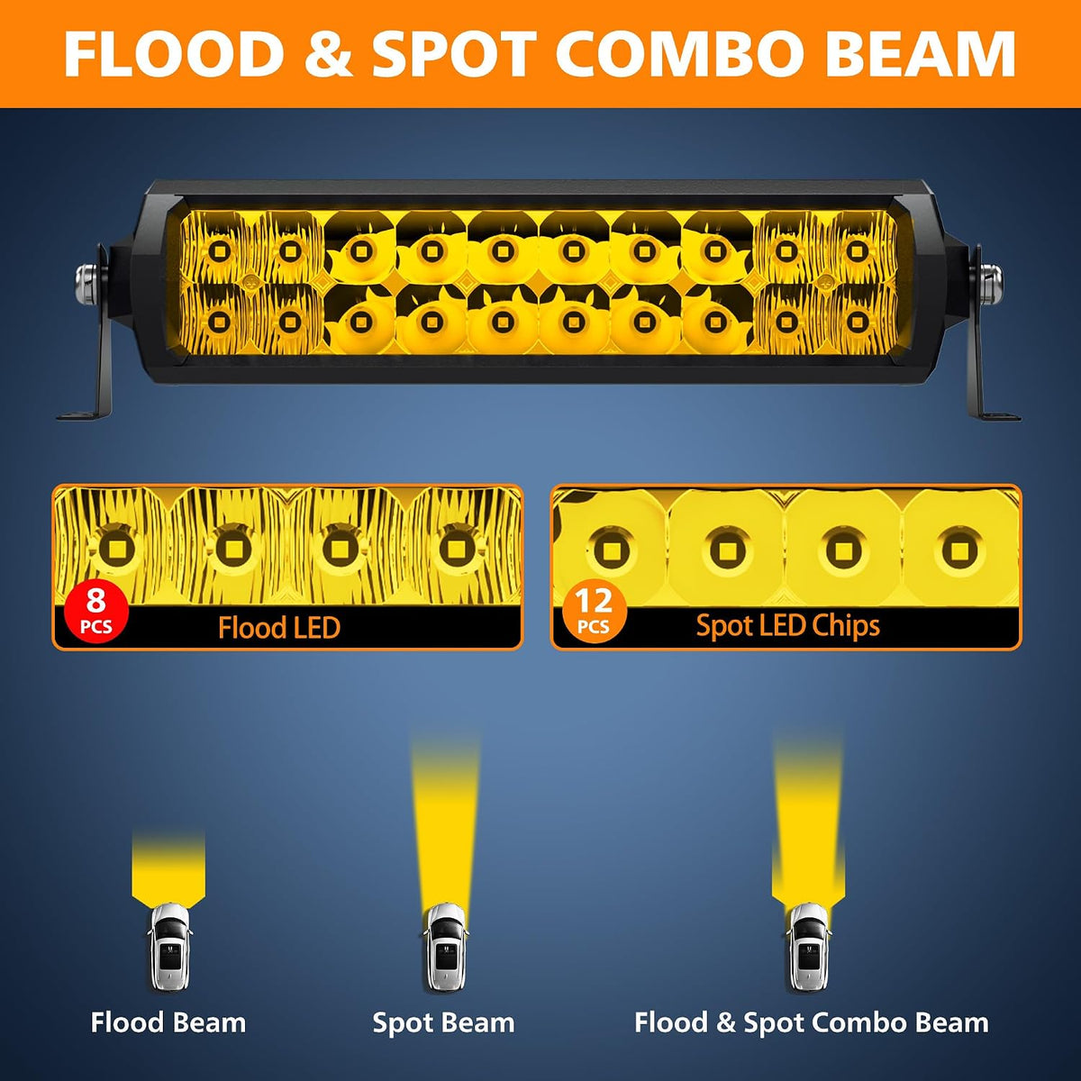 EK ENNOKING Gul LED Light Bar 100W S5D6