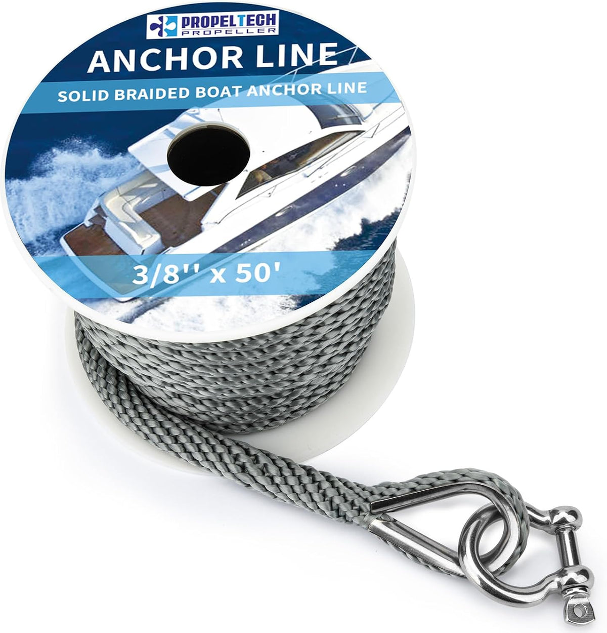 PropelTech Massiv Flettet Ankerline 10 mm x 15,2 m