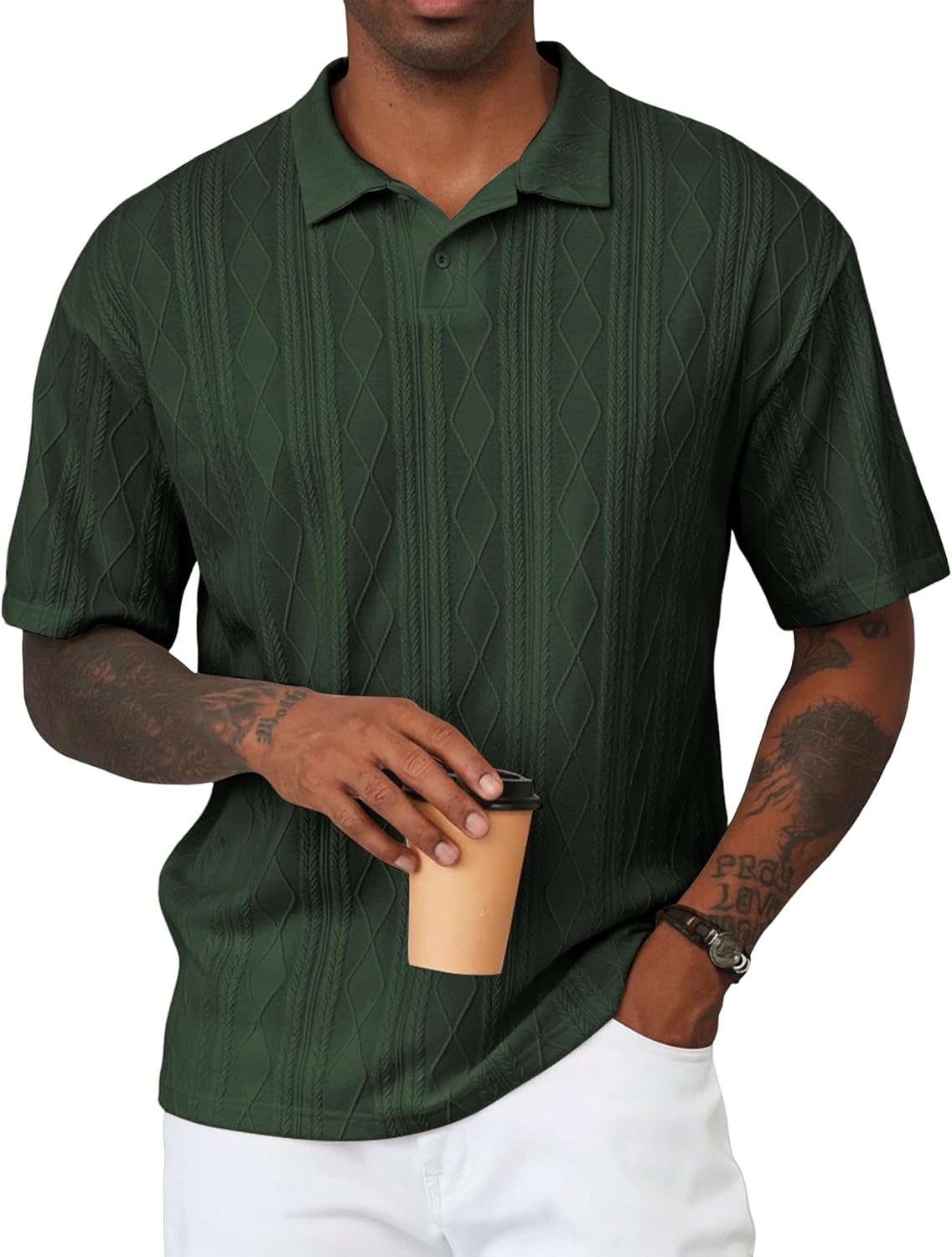 JMIERR Herre Polo T-shirt Kortærmet Strikket