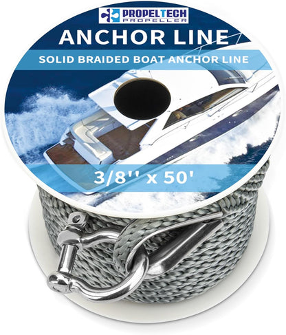 PropelTech Massiv Flettet Ankerline 10 mm x 15,2 m