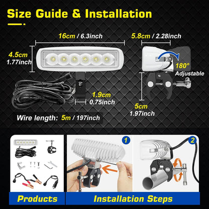 WFPOWER LED Bådprojektør 16 cm KF-1004550