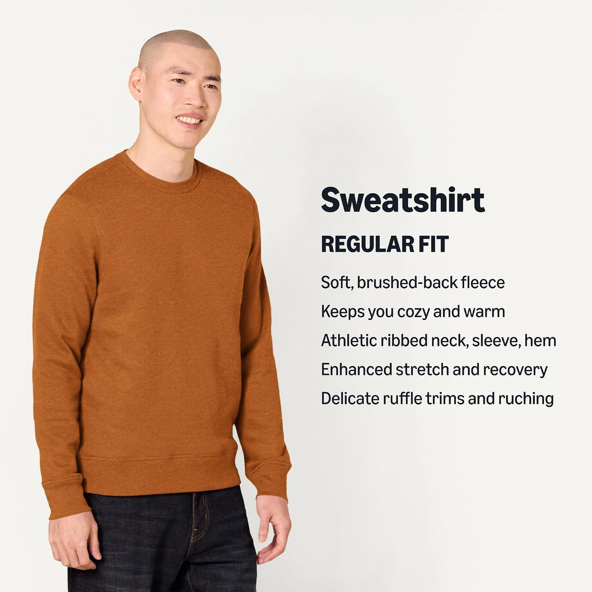 Amazon Essentials Herre Sweatshirt Fleece Crewneck F17AE50000