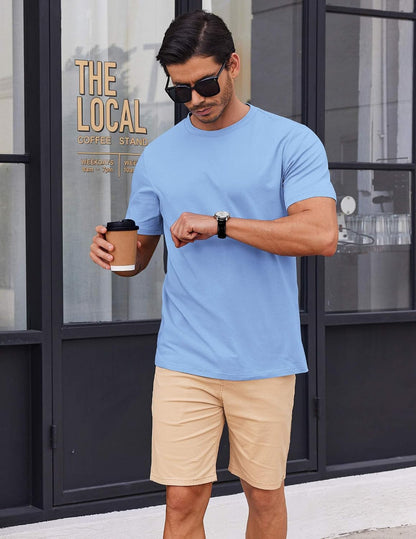 COOFANDY Herre T-Shirt Crew Neck Kortærmet Cxj010453