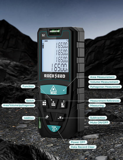 RockSeed Laserafstandsmåler Digital 50 m S2