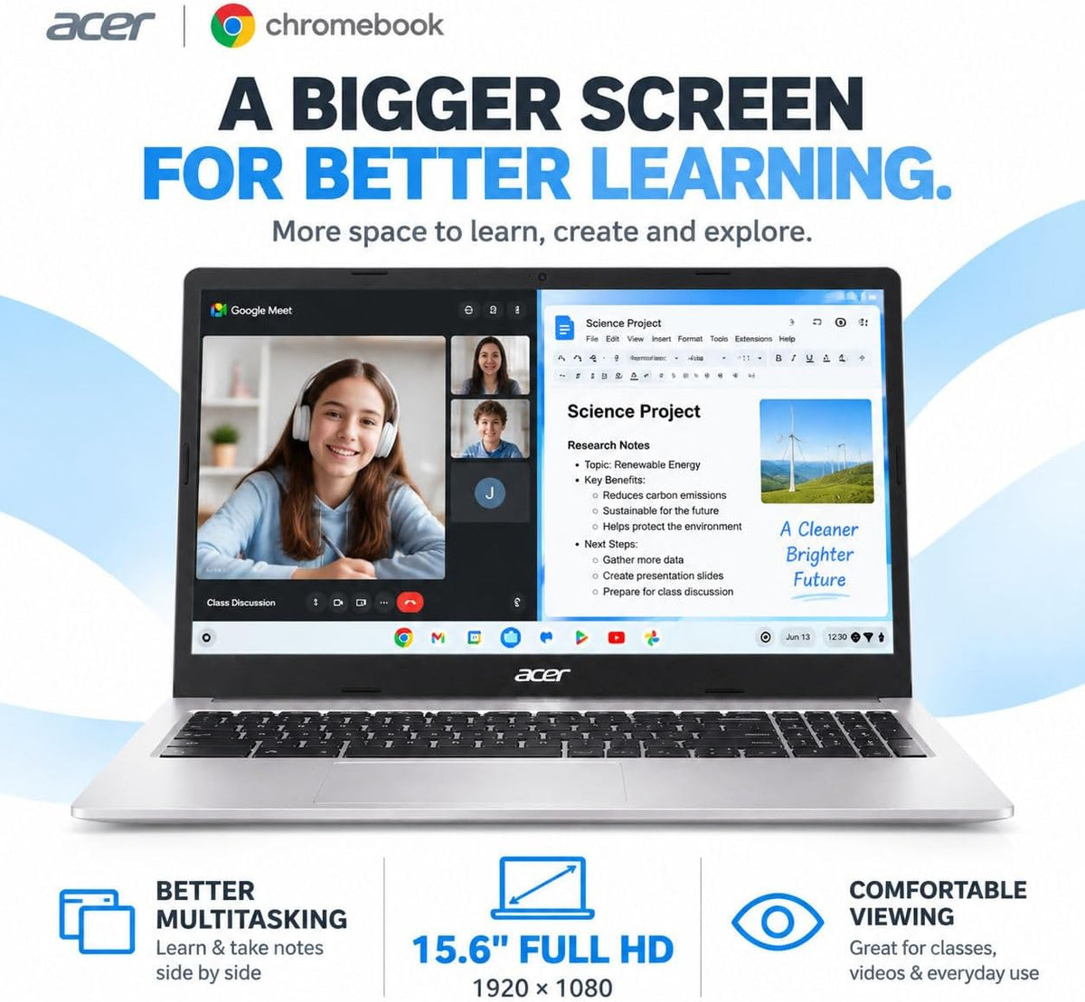 Acer Chromebook 315 15.6" Bærbar Computer Intel Celeron