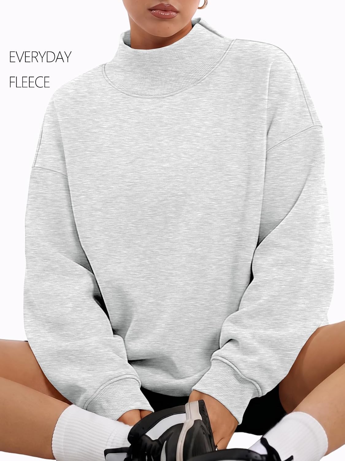 Trendy Queen Mock Neck Sweatshirt til Kvinder