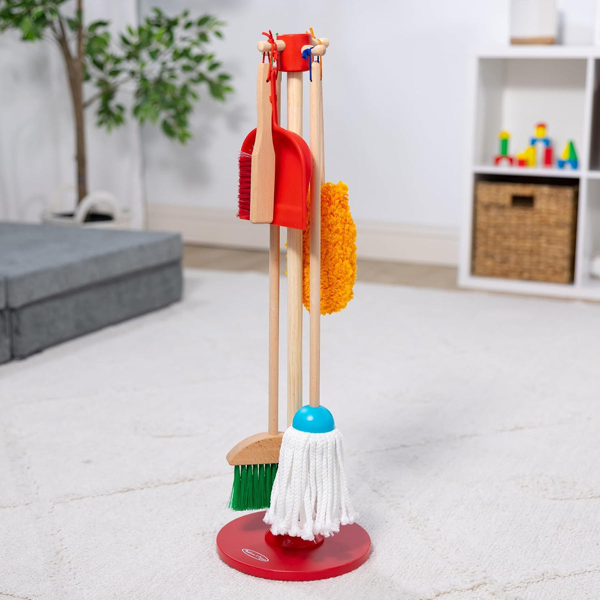 Melissa & Doug Dust Sweep Mop Rengøringssæt 6 Dele 96049
