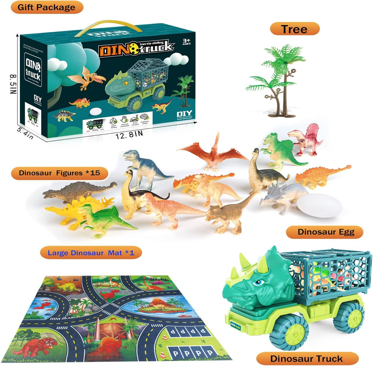 JKGIFTS Dinosaur Lastbil Legetøjssæt 8803B