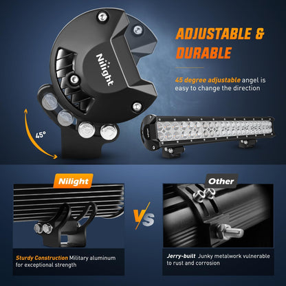 Nilight LED Light Bar 50.8 cm 126W 60214S-A
