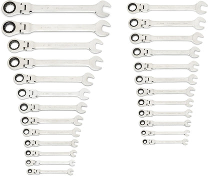 GEARWRENCH Skrallenøglesæt Flex Kombination SAE/MM 86730