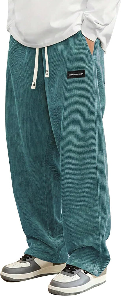 Hidkat Herre Fløjlsbukser Afslappede Sweatpants K1166
