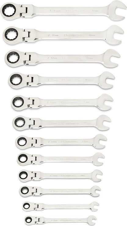 GEARWRENCH Skrallenøglesæt Flex Kombination SAE/MM 86730