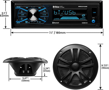 BOSS Audio Systems Marinestereo 6.5" Højttalere MCKG634B.6