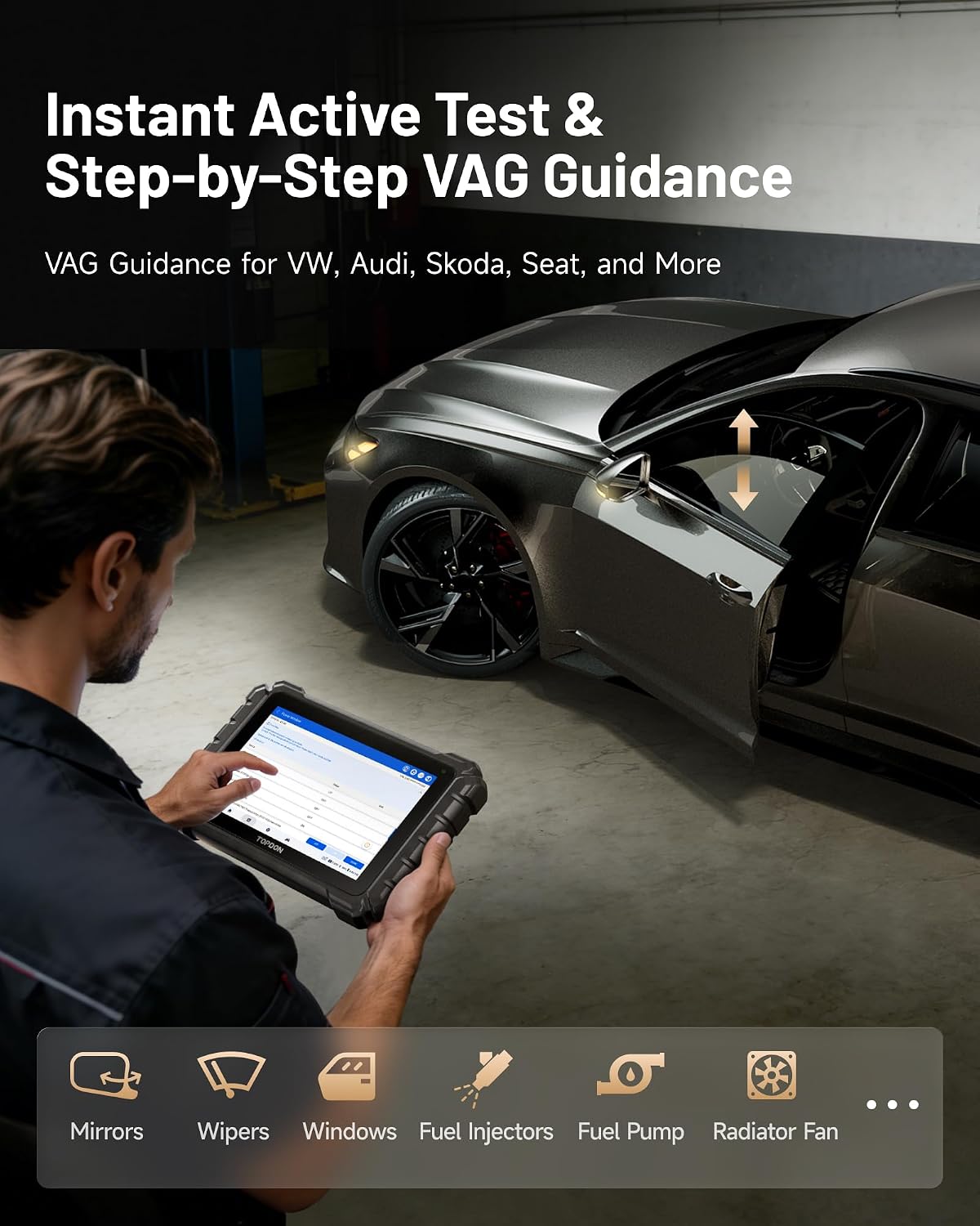 TOPDON ONE OBD2 Fejlkodelæser Scanner Værktøj 10.1"