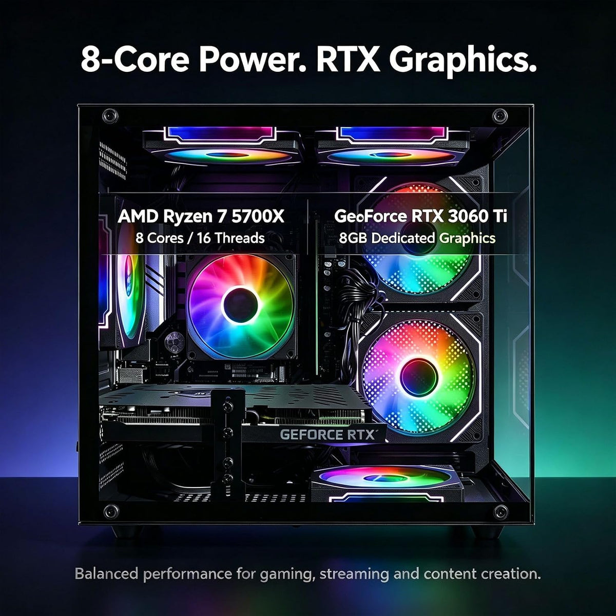 Olialia Gaming PC Ryzen 7 5700X RTX 3060 Ti