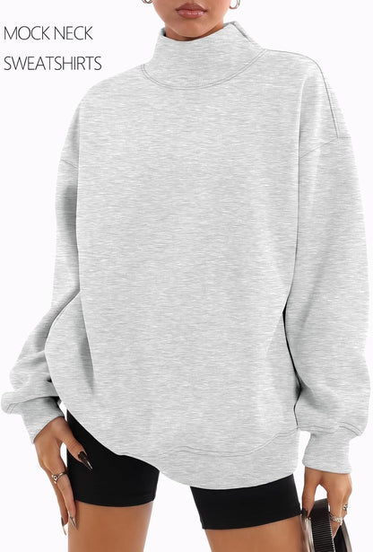 Trendy Queen Mock Neck Sweatshirt til Kvinder