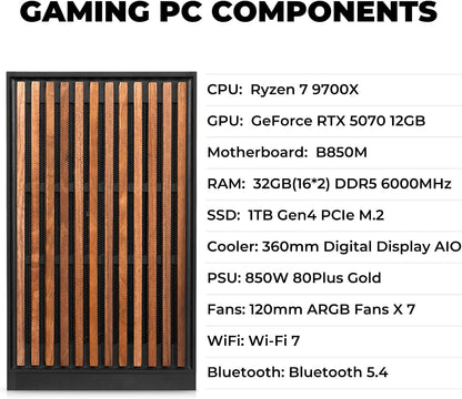 KOTIN Gaming PC Ryzen 7 9700X 1TB SSD KTG60BA797X3250712G