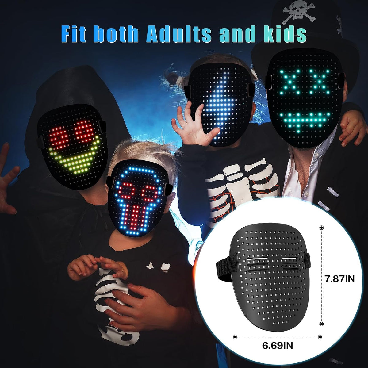 Mr.Pang LED Lysende Maske med Bevægelsessensor YYLM-003