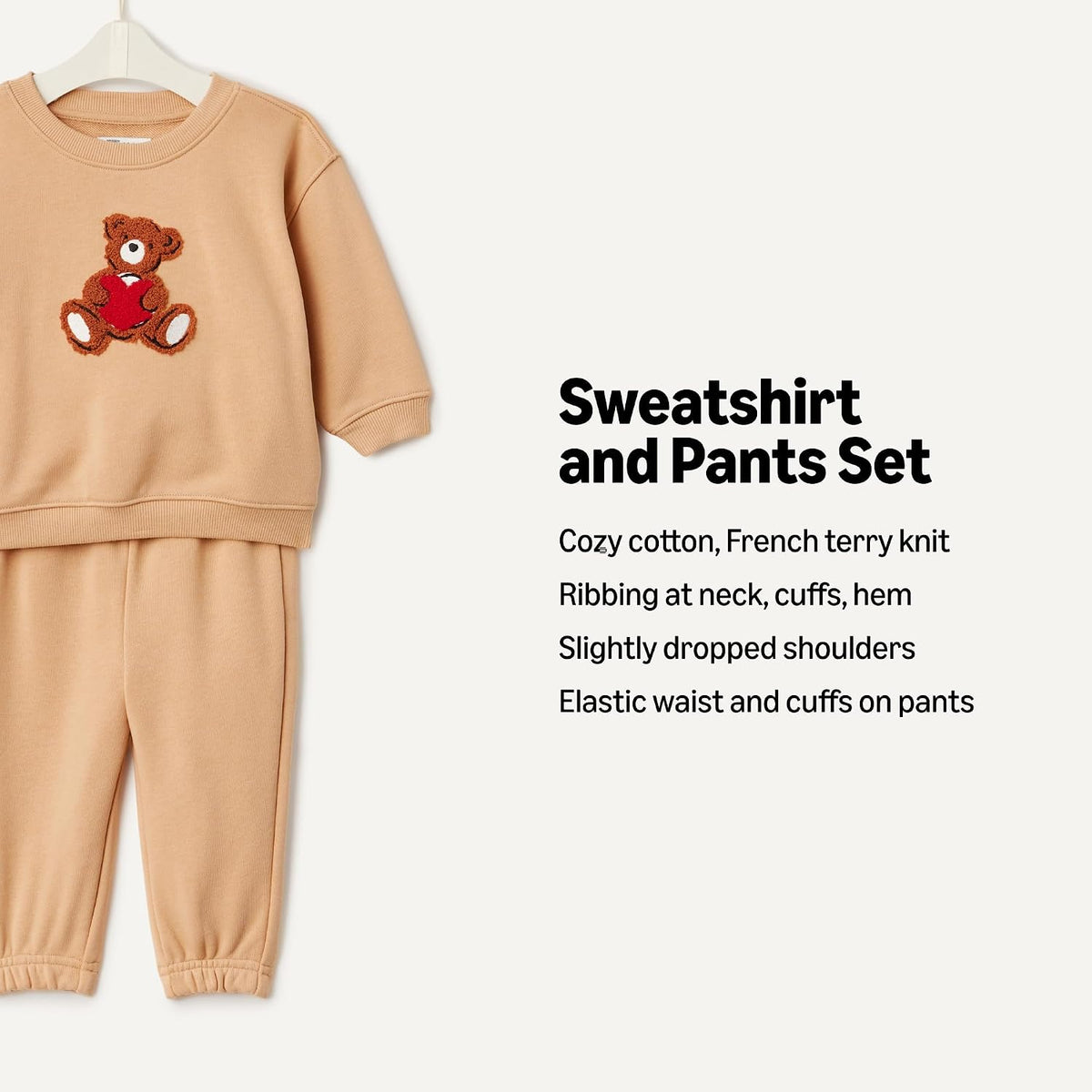 Amazon Essentials Unisex Baby Tøjsæt Sweatshirt og Sweatpants AEUB83747M24