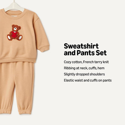 Amazon Essentials Unisex Baby Tøjsæt Sweatshirt og Sweatpants AEUB83747M24