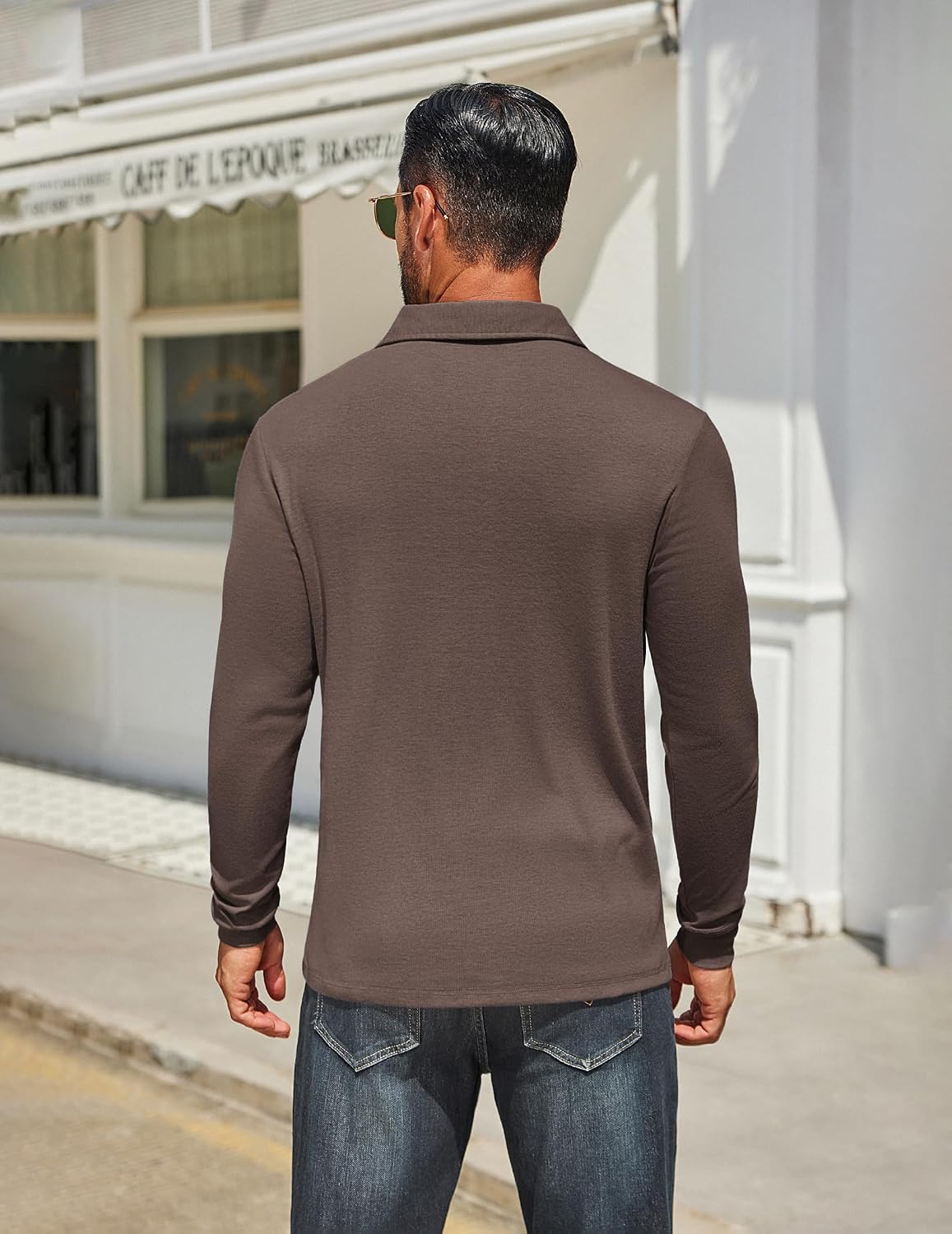 COOFANDY Herre Poloshirt Klassisk Langærmet Ztj010131