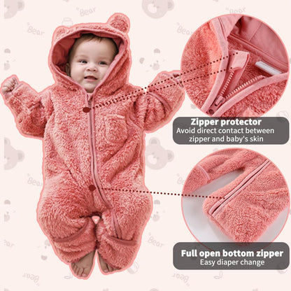 Unisex Baby Flyverdragt Vinter Fleece F1727