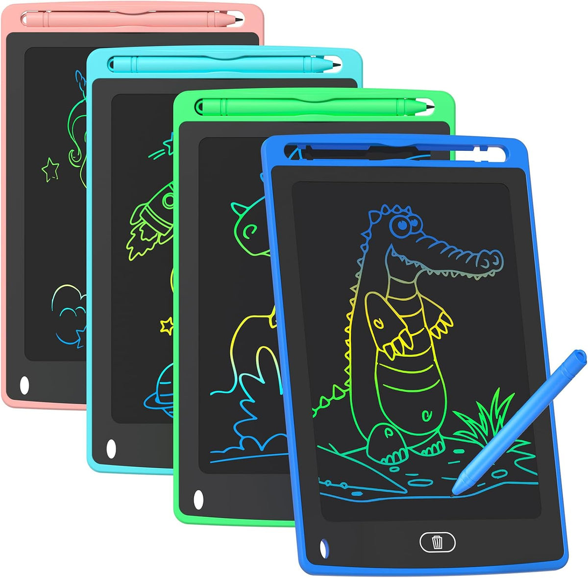TQU LCD Skrivetablet Legetøjssæt 4 Dele 6GEY-1AEE-BGHT
