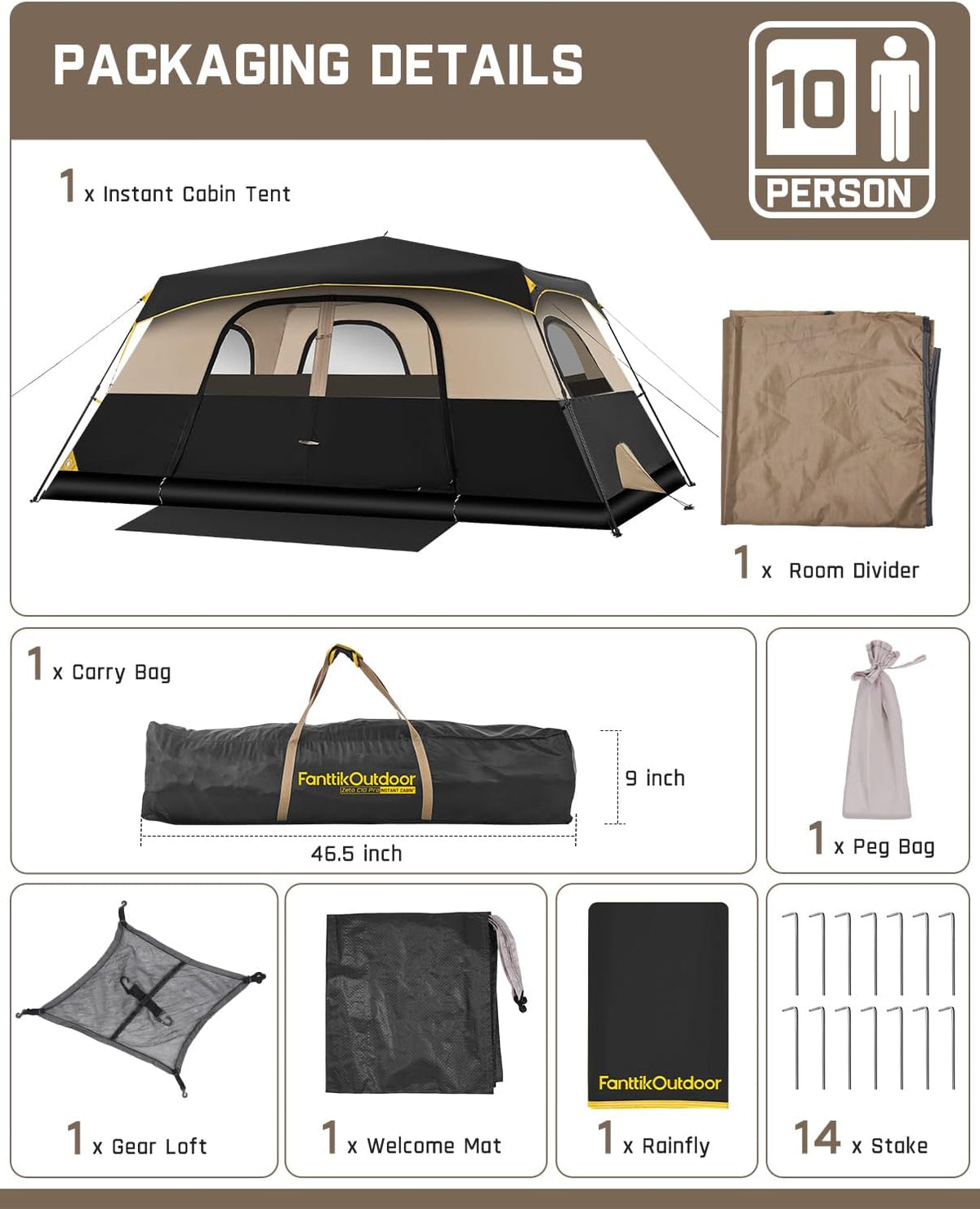 FanttikOutdoor Camping Telt Zeta C10 Pro
