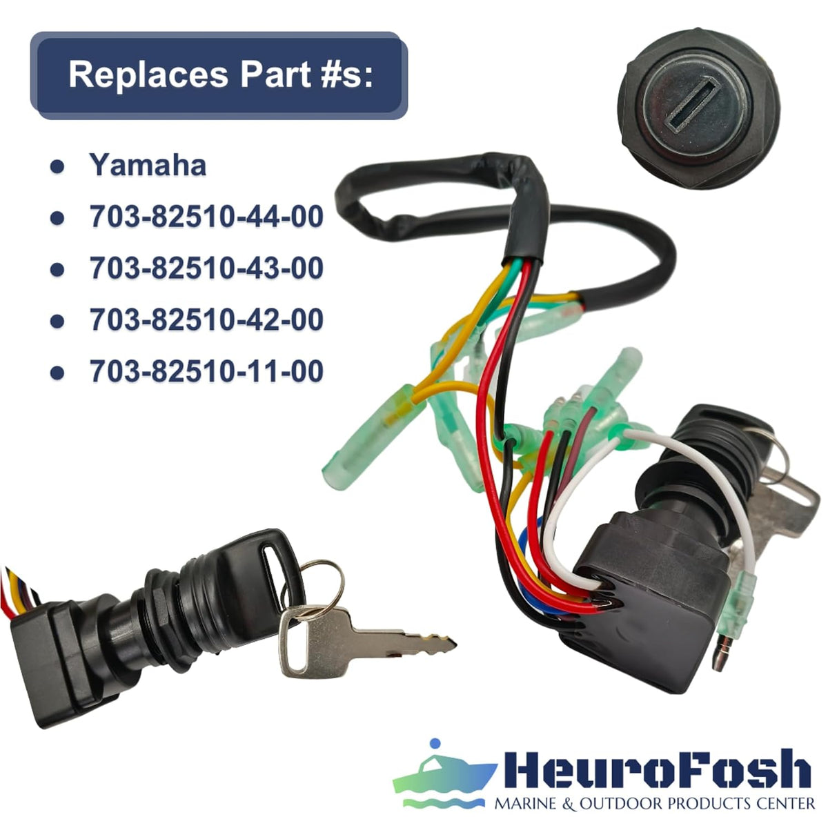 Heurofosh Tændingslås Samling til Yamaha 6-300HK 703-82510-43-00