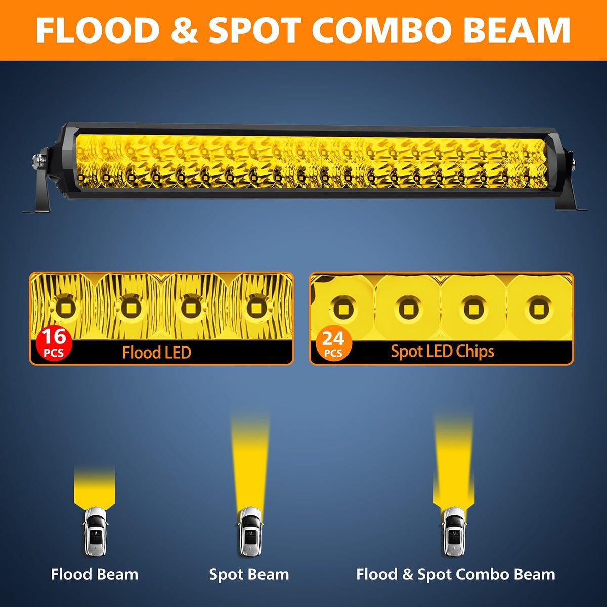 EK ENNOKING Gul LED Light Bar 150W S5D6