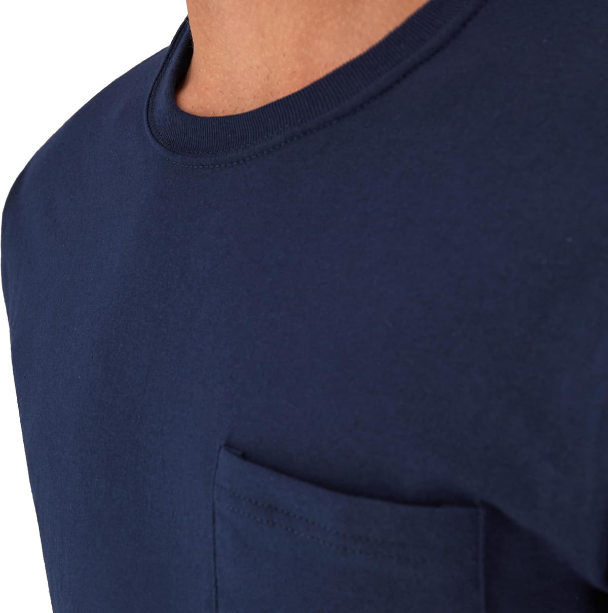 Hanes Herre T-shirt Lomme Bomuld Rund Hals 6-Pak 2135