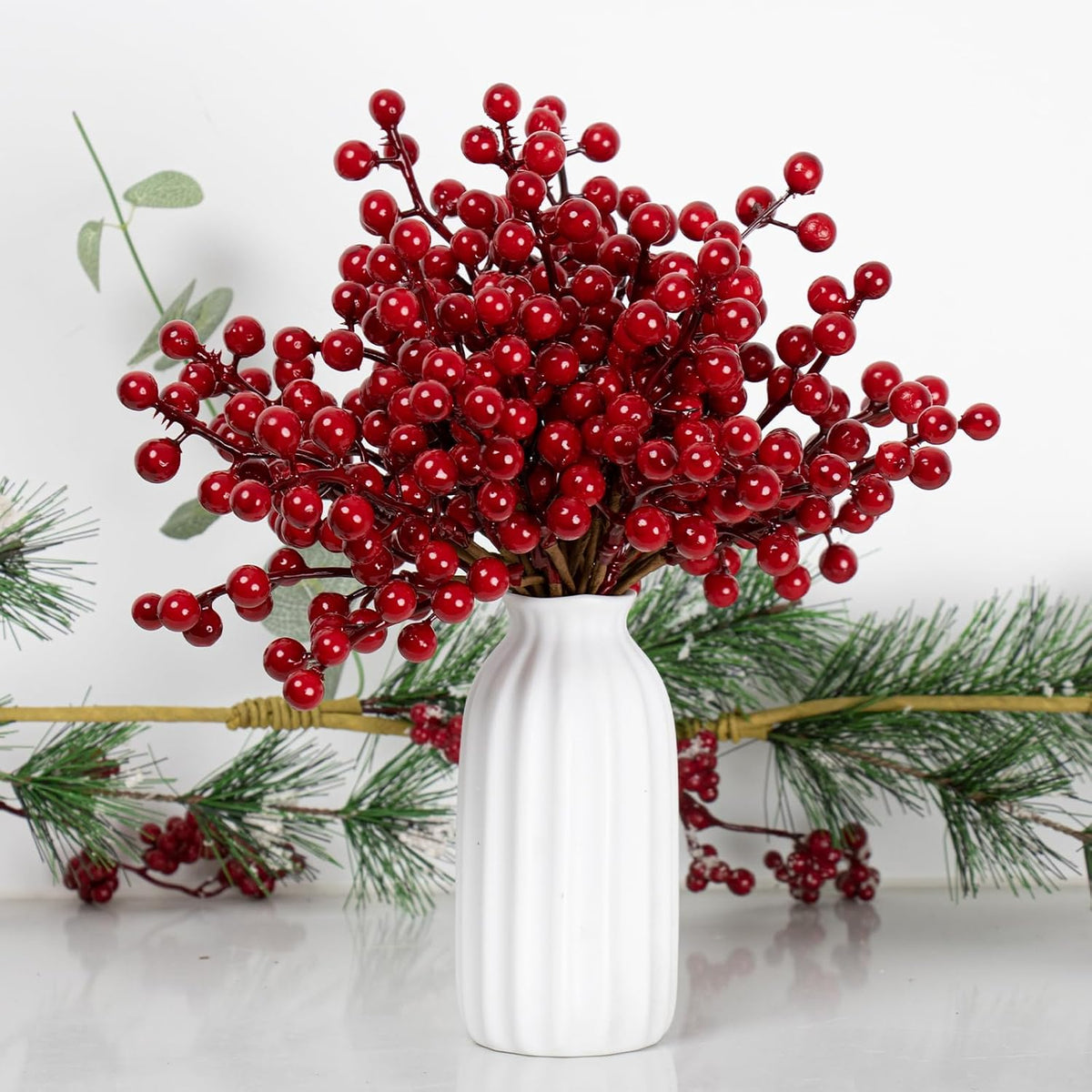 Kunstige Bærgrene Juledekoration 16.5 cm 32 Stk. JX-2343