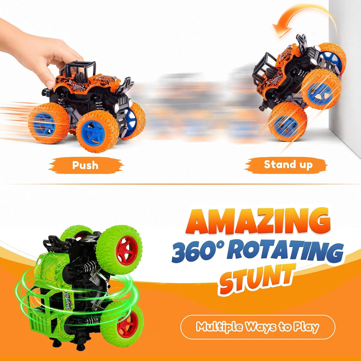ANAOER Monster Trucks Legetøjssæt 4 Stk.