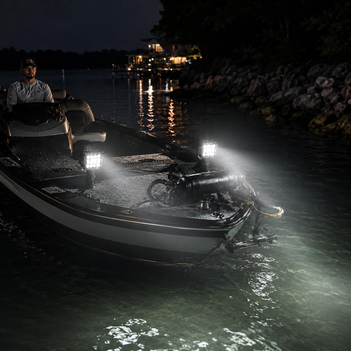 Shangyuan Marine LED Bådprojektører 12V-24V 2 Stk. 18W