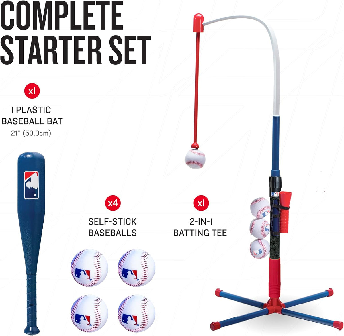 Franklin Sports Grow-with-Me Børne Batting Tee Sæt