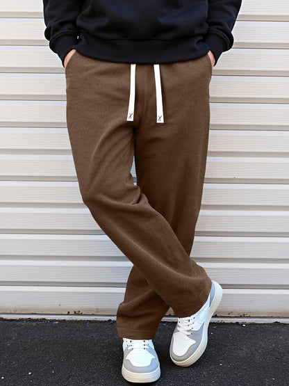 JMIERR Herre Fløjlsbukser Wide Leg Baggy Sweatpants