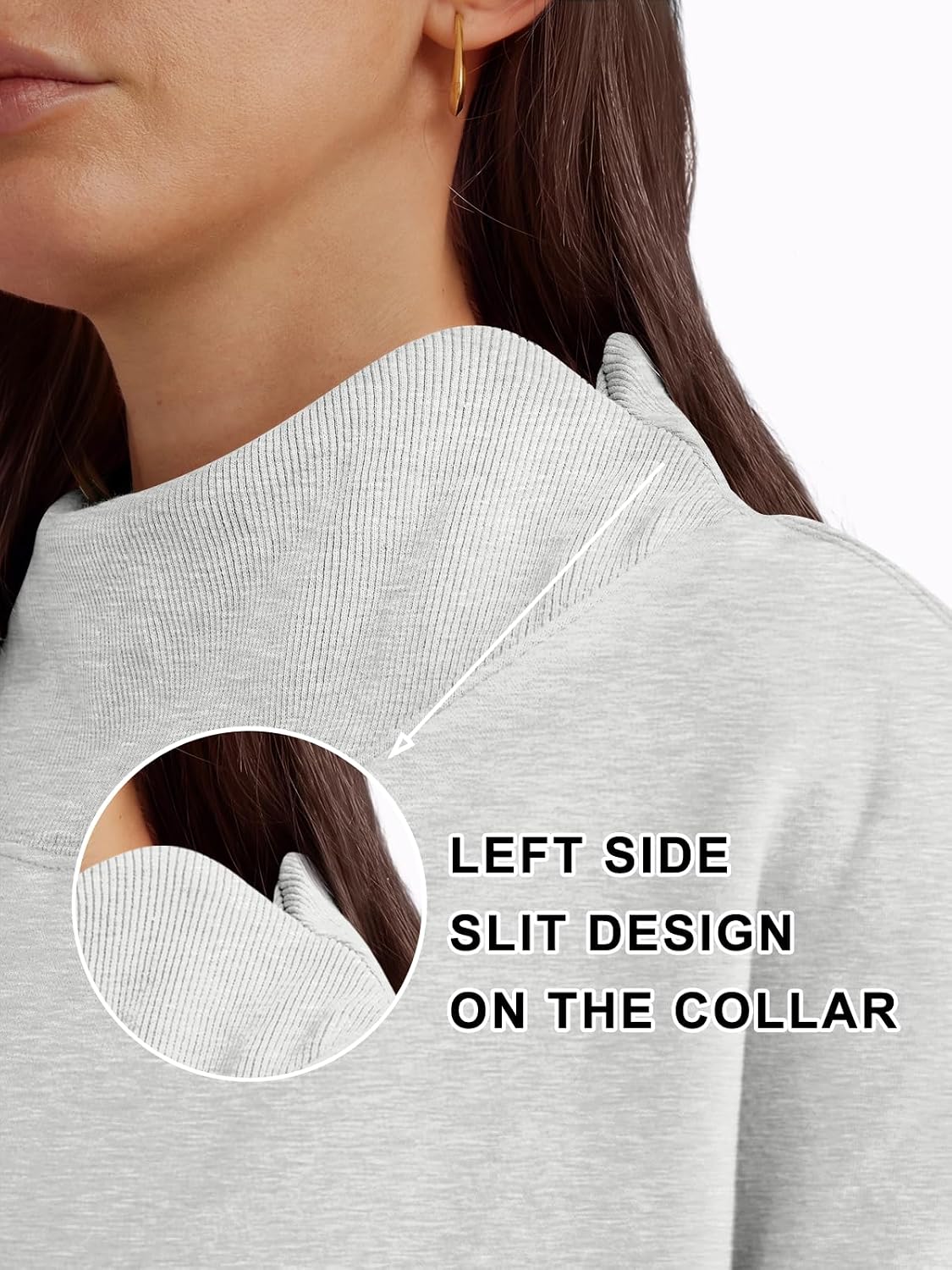 Trendy Queen Mock Neck Sweatshirt til Kvinder