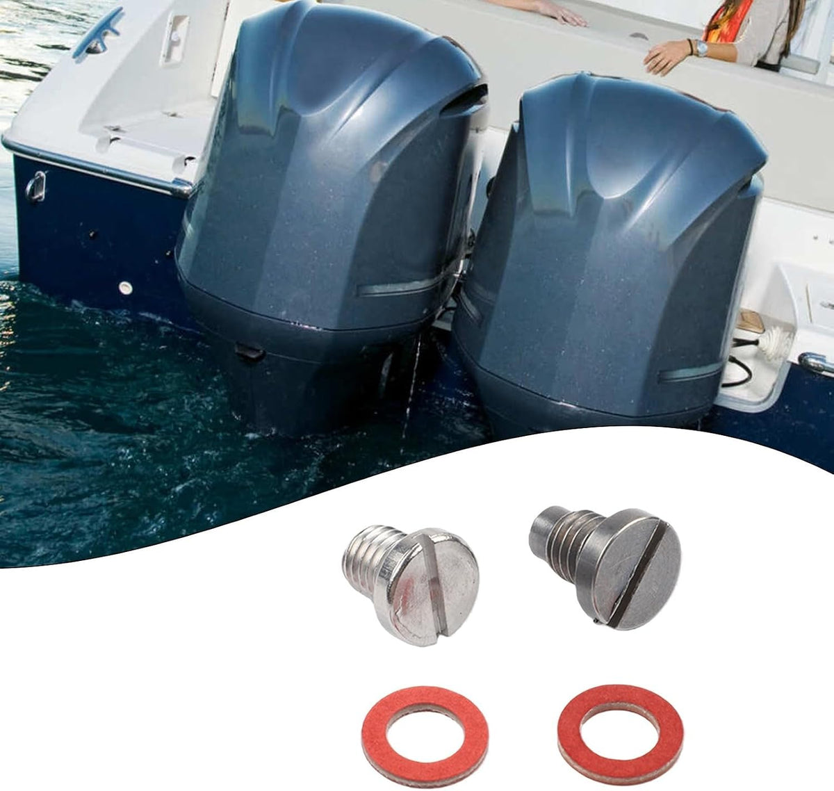 Bundpropskrue Sæt med Pakning til Yamaha 5-300HK 90340-08002-00