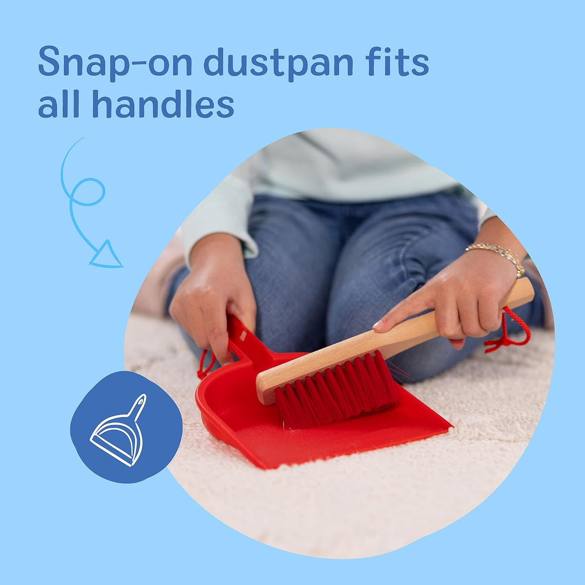Melissa & Doug Dust Sweep Mop Rengøringssæt 6 Dele 96049