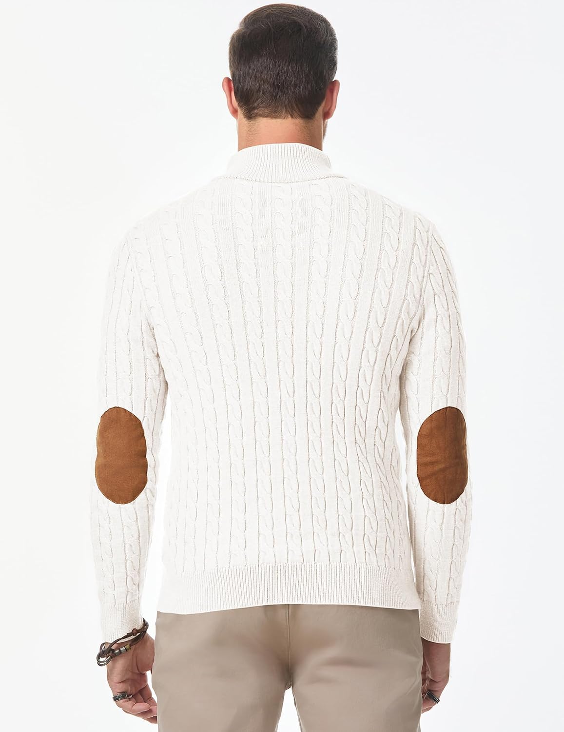 JMIERR Herre Striktrøje Kabelstrik Langærmet Pullover