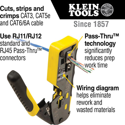 Klein Tools Skraldecrimptang til Modulære Datakabler VDV226-110