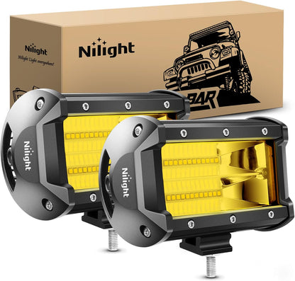 Nilight LED Arbejdslygter 12.7 cm 2 Stk. 72W 18030C-A