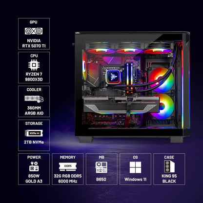 Skytech Gaming PC Ryzen 7 9800X3D RTX 5070 Ti