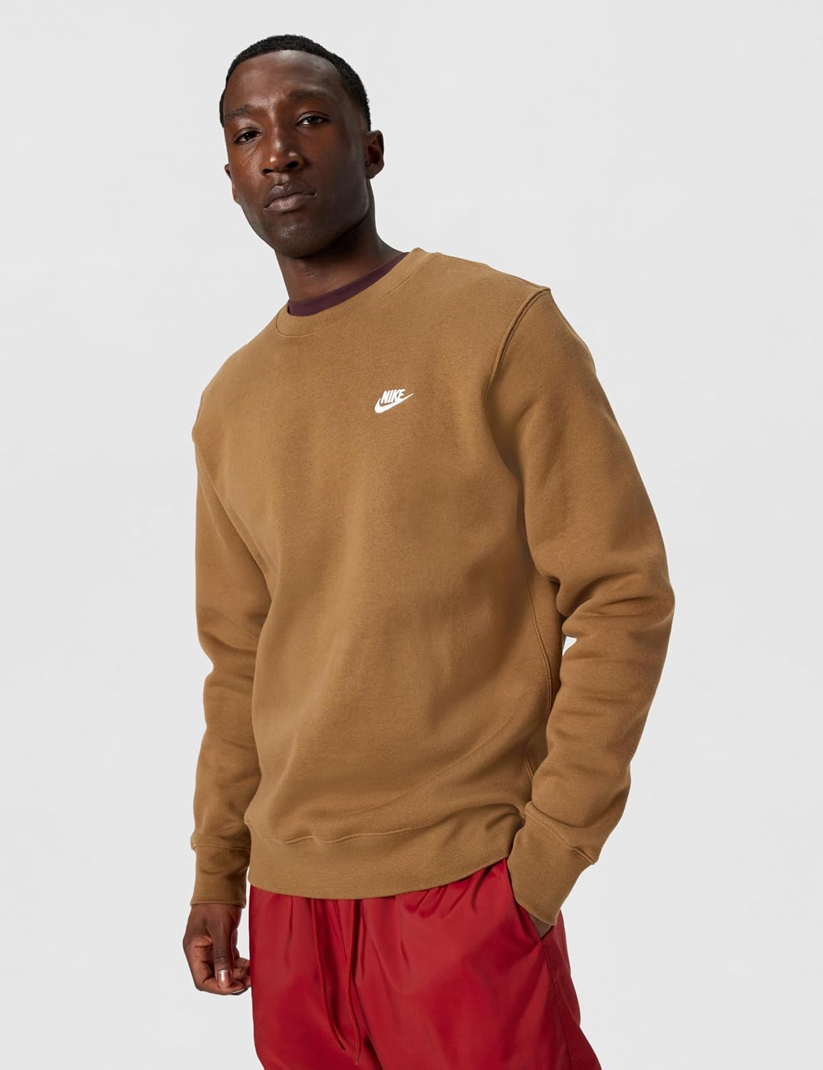 Nike Herre Sweatshirt Club Fleece Crew